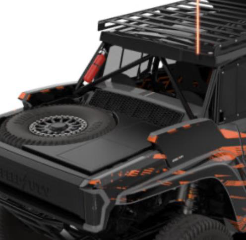 speed UTV storage boxes with spare tire and cooler